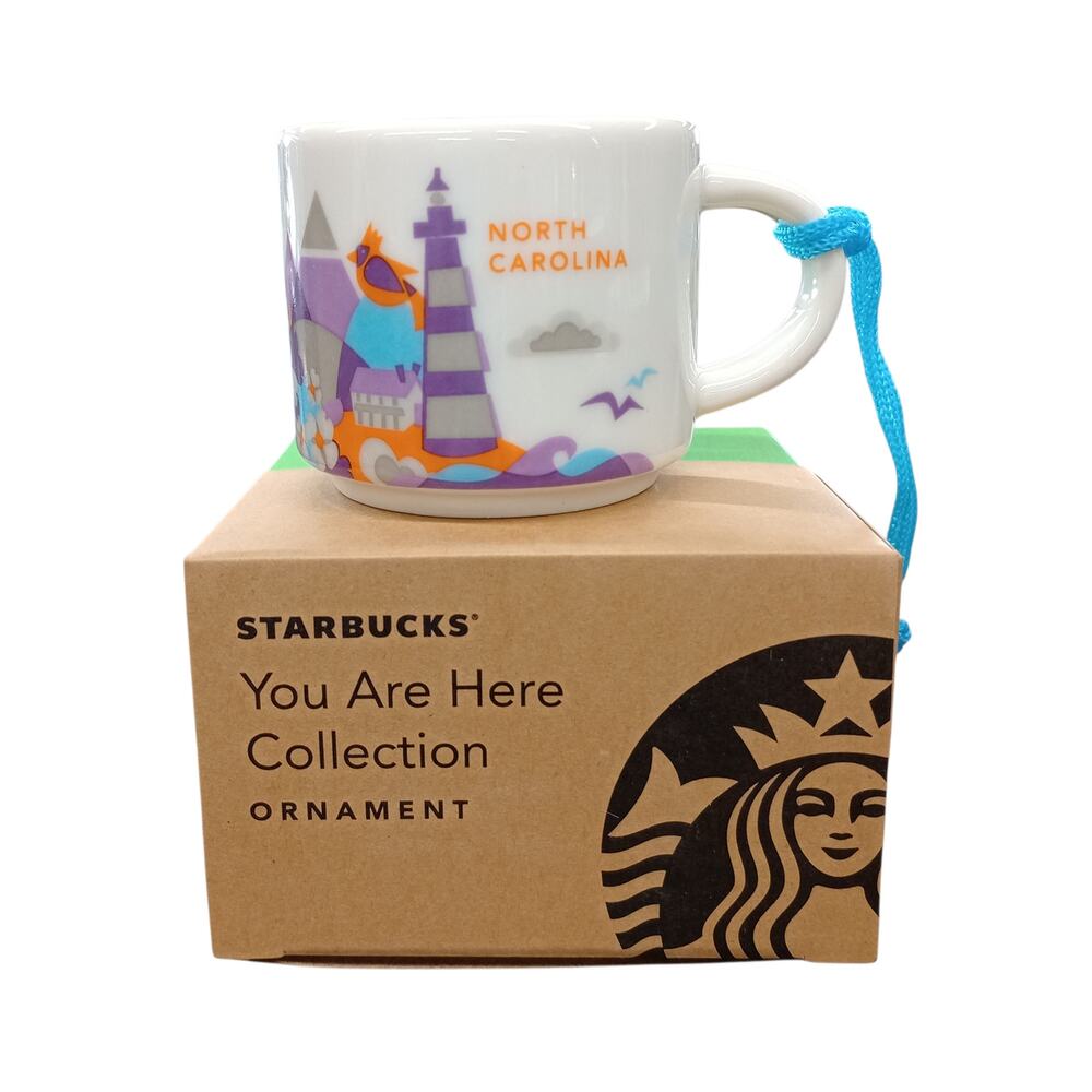 Starbucks NORTH CAROLINA Christmas Ornament You Are Here Collection Mini Mug NC